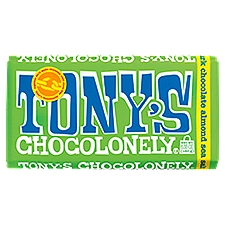 Tony's Chocolonely Almond Sea Salt 51% Dark Chocolate, Bar, 6.35 Ounce