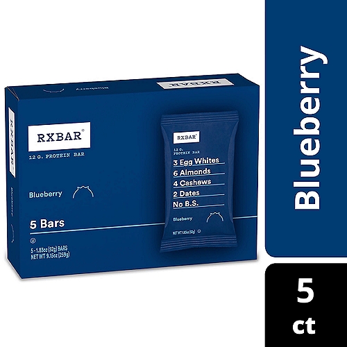 RXBAR Blueberry Protein Bars, 9.15 oz, 5 Count