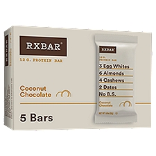 RXBAR Coconut Chocolate Protein Bars, 9.15 oz, 5 Count, 9.15 Ounce