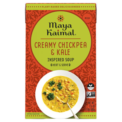 Maya Kaimal Mild Creamy Chickpea & Kale Inspired Soup, 17.6 oz