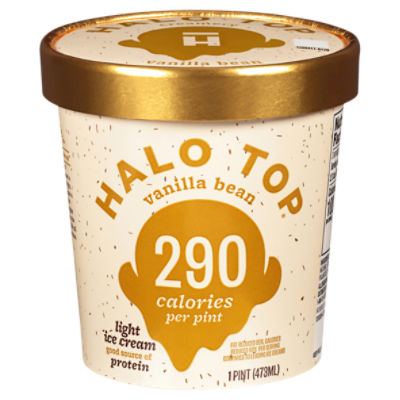 Halo Top Vanilla Bean Light Ice Cream, 1 pint