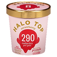 Halo Top Strawberry Light Ice Cream, 1 pint