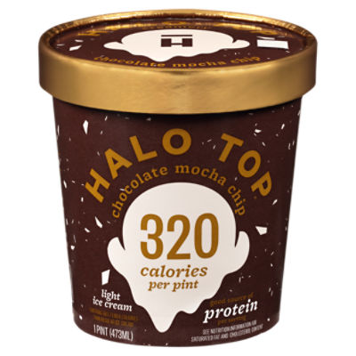 Halo Top Chocolate Mocha Chip Light Ice Cream, 1 pint