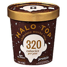 Halo Top Chocolate Mocha Chip Light, Ice Cream, 16 Fluid ounce