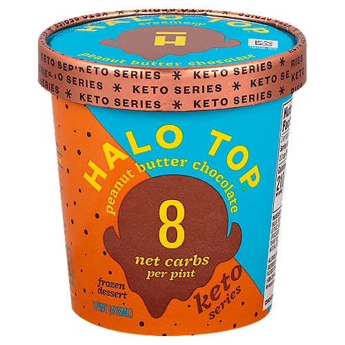 Halo Top Peanut Butter Chocolate Frozen Dessert, 1 pint
Let's Not Rush This®
I need time to soften up™
We know you're ready for a delicious frozen treat with just 8 net carbs and 6g sugar per pint — we are, too! All we ask is that you don't rush this too quickly. It's best to leave us out for a few minutes to soften up for a more creamy experience. Sound good?