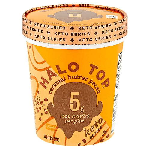 Halo Top Caramel Butter Pecan Frozen Dessert, 1 pint
Let's Not Rush This®
I need time to soften up™
We know you're ready for a delicious frozen treat with just 5g net carbs and 4g sugar per pint — we are, too! All we ask is that you don't rush this too quickly. It's best to leave us out for a few minutes to soften up for a more creamy experience. Sound good?