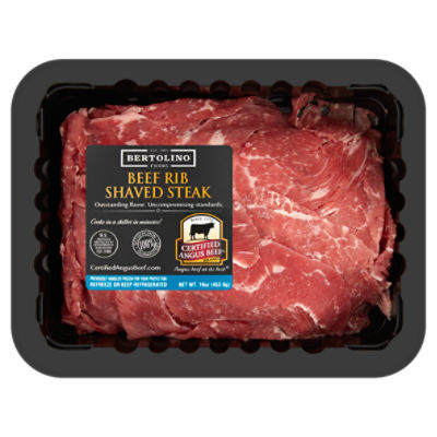 Bertolino Foods Beef Rib Shaved Steak, 16 oz