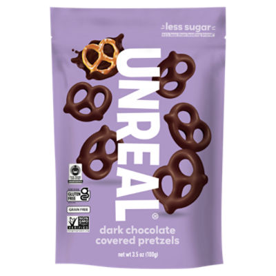 Unreal Unreal Dark Chocolate Covered Pretzels, 3.5 oz, 3.5 Ounce 