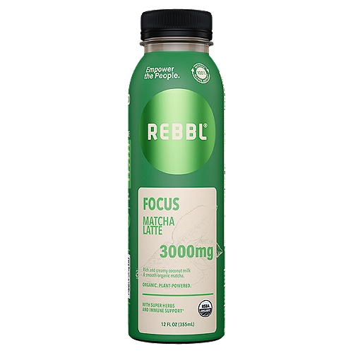 REBBL Focus Matcha Latte Drink, 12 fl oz