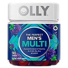 Olly The Perfect Men's Multi Blackberry Blitz Dietary Supplement, 90 count