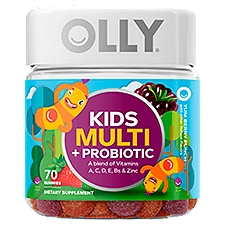Olly Dietary Supplement, Kids Multi + Probiotic Yum Berry Punch, 70 Each