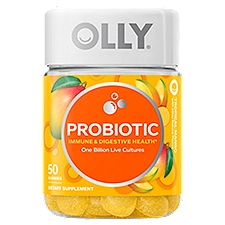 Olly Probiotic Tropical Mango Dietary Supplement, 50 count