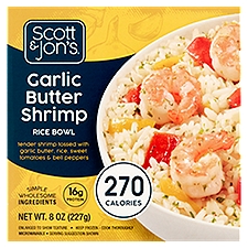 Scott & Jon's Garlic Butter Shrimp, Rice Bowl, 8 Ounce