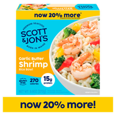 Scott & Jon's Garlic Butter Shrimp Rice Bowl, 9.6 oz