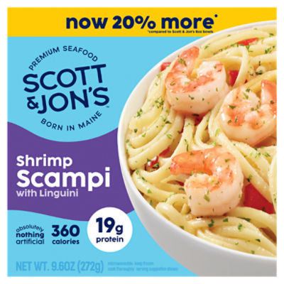 Scott & Jon's Shrimp Scampi with Linguini, 8 oz, 8 Ounce