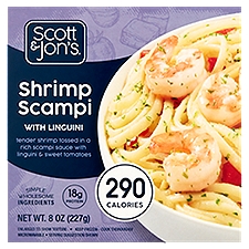 Scott & Jon's Shrimp Scampi with Linguini, 8 oz, 8 Ounce