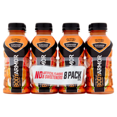 BodyArmor SuperDrink Orange Mango Sports Drink, 12 fl oz, 8 count