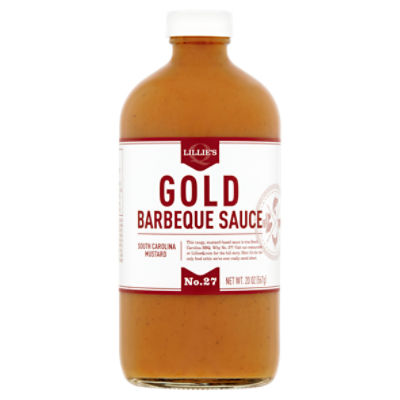 LILLIE'S Q No. 27 South Carolina Mustard Gold Barbeque Sauce, 20 oz