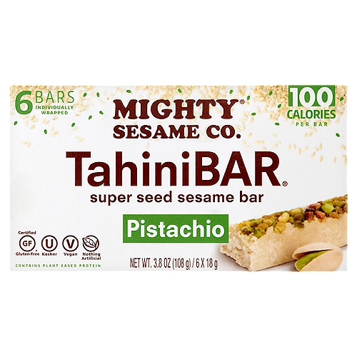 Mighty Sesame Co. TahiniBAR Pistachio Super Seed Sesame Bar, 6 count, 3.8 oz