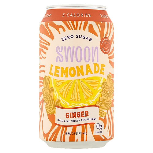 Swoon Zero Sugar Ginger Lemonade, 12 fl oz