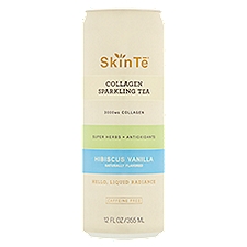 Skin Tē Hibiscus Vanilla Collagen Sparkling Tea, 12 fl oz