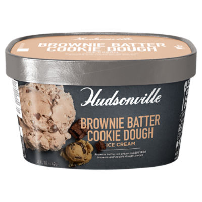 Hudsonville Brownie Batter Cookie Dough, Ice Cream