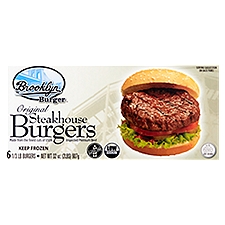 Brooklyn Burger Original Steakhouse Burgers, 1/3 lb, 6 count