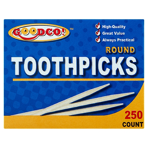 GoodCo! Round Toothpicks, 250 count