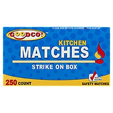 GoodCo! Kitchen Matches, 250 count, 3 pack, 750 Each