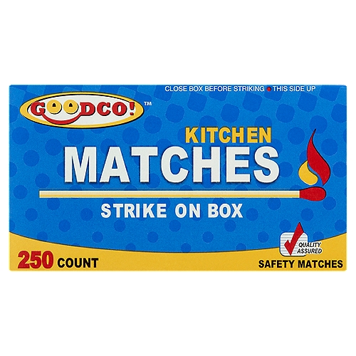 GoodCo! Kitchen Matches, 250 count, 3 pack