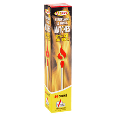 GoodCo! Fireplace & Grill Matches, 40 count