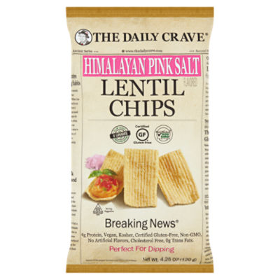 The Daily Crave Himalayan Pink Salt Flavored Lentil Chips, 4.25 oz