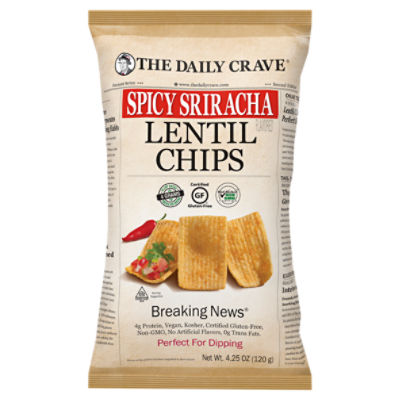 The Daily Crave Spicy Sriracha Flavored, Lentil Chips