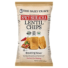 The Daily Crave Breaking News Spicy Sriracha Flavored Lentil Chips, 4.25 oz