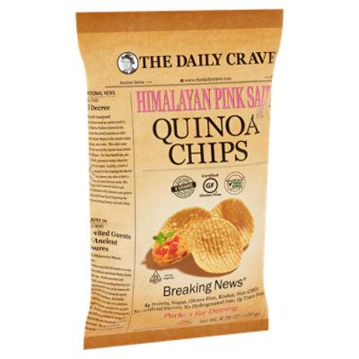 The Daily Crave Breaking News Himalayan Pink Salt Flavored Quinoa Chips, 4.25 oz