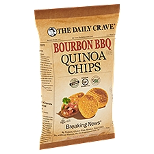 The Daily Crave Breaking News Bourbon BBQ Flavored, Quinoa Chips, 4.25 Ounce