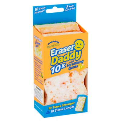 Scrub Daddy Eraser Daddy 10x DualSided with Scrubbing Gems, Scrubber