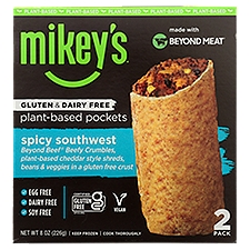 Mikey's Spicy Southwest Plant-Based Pockets, 2 count, 8 oz