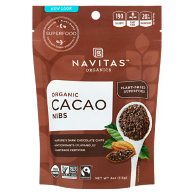 Navitas Organics Organic Cacao Nibs, 4 oz