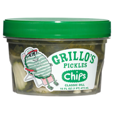Grillo's Fresh Classic Dill Pickles Chips, 16 fl oz ShopRite