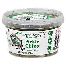 Grillo's Pickles Dill Chips, Premium Fresh Italian, 16 Ounce