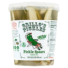 Grillo's Pickles Fresh Classic Dill, Pickle Spears, 32 Ounce