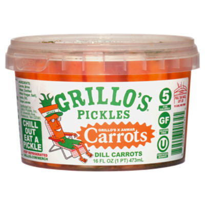 Grillo's Pickles Dill Carrots, 16 fl oz