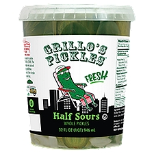 Grillo's Pickles Fresh Half Sours Whole Pickles, 32 fl oz