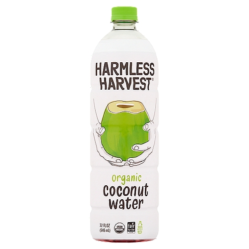 Harmless Harvest Organic Coconut Water, 32 fl oz
Delicious made the harmless way.

Naturally pink
If you leave pure coconut water alone (and we do), varying antioxidant levels can affect how it naturally turns pink. This process is natural, so we embrace it.