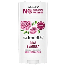 Schmidt's Signature Aluminum Free Natural Rose & Vanilla, Natural Deodorant, 2.65 Ounce