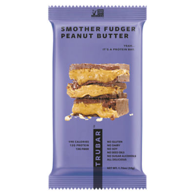 Trubar Smother Fudger Peanut Butter Protein Bar, 1.76 oz