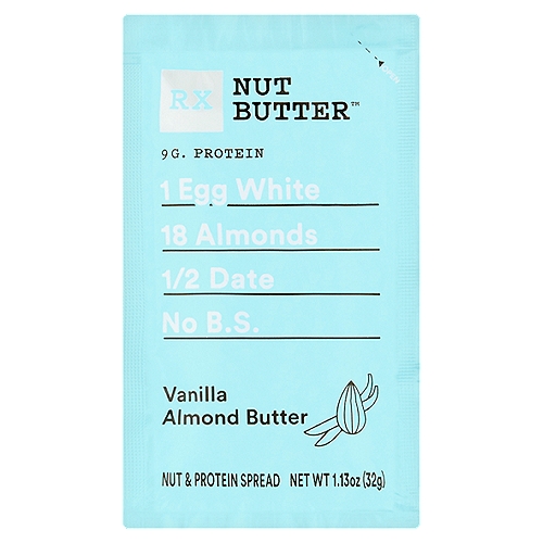 RX Nut Butter Vanilla Almond Butter Spread, 1.13 oz
Nut & Protein Spread
