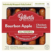 Gilbert's Craft Sausages Bourbon Apple Chicken Sausage, 4 count, 10 oz