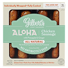 Gilbert's Craft Sausages Aloha Chicken Sausage, 10 Ounce